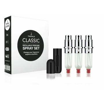 Classic Set = Easy Fill Perfume Sprayrisateur Rechargeable Hülle + 3 Patronen