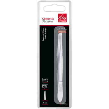 Premium Pinzette rostfrei schmal schräg 9 cm