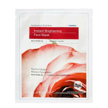 Apothecary Wild Rose Tuch-Maske für strahlende Haut mit Sofort-Effekt