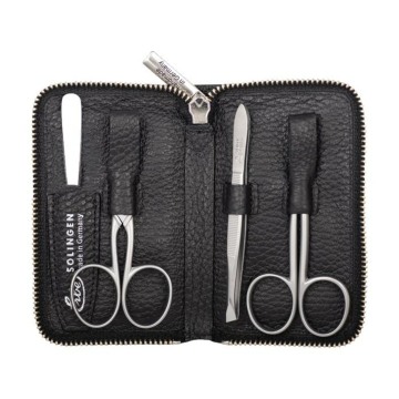 Inox Reißverschluß-Etui Schwarz