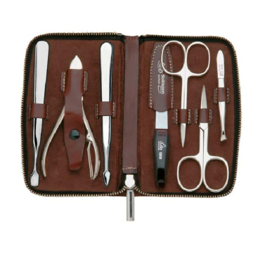 Reißverschluss-Etui Antik, vernickelt