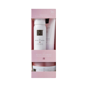 The Ritual of Sakura Try Me Set = Shower 50 ml + Scrub 125 g + Cream 70 ml