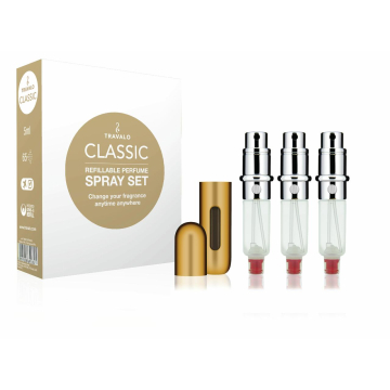 Classic Set = Easy Fill Perfume Spray Vaporisateur Rechargeable Hülle + 3 Patronen