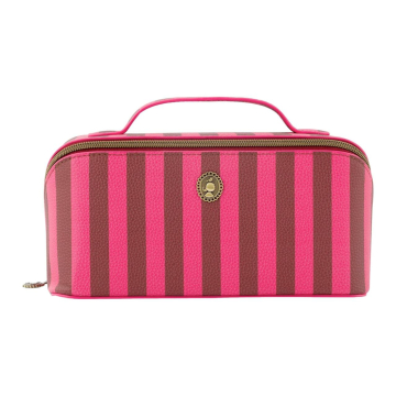Cyrille Cosmetic Bag Medium Stripe Pink 23.5x11x5x22cm