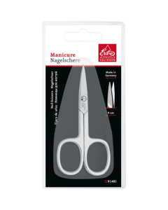 Nagelschere, aufgebogen, glatt, vernickelt - gerade