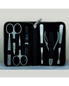 Reißverschluss-Etui Carbon, rostfrei