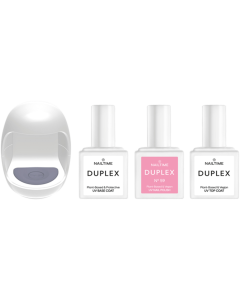 Duplex Travel Set = Mini-Power LED Light + UV Base Coat + UV Top Coat + Nail Polish 59