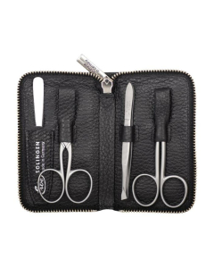 Inox Reißverschluß-Etui Schwarz