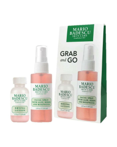 Grab & Go Set = Facial Spray with Aloe, Herbs & Rosewater + Drying Lotion