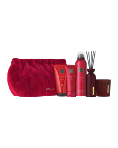 The Ritual of Ayurveda Large Gift Set 2025=Candle 140g,Hand Balm 70 ml,Foaming Shower Gel 200 ml, Body Cream 150ml,Mini Fragrance Sticks 70ml