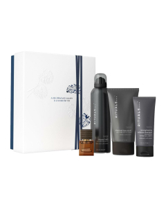 Homme Medium Gift Set 2025=Charcoal Face Scrub 125 ml,Shower Foam 200 ml,  Strengthening Caffeine Shampoo 70ml, Travel - L'Essentiel, 15 ml
