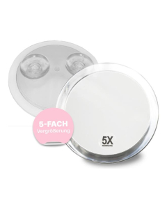 Spiegel mit 2 Saugnäpfen, 5-fach