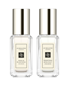 Travel Cologne Duo = Peony & Blush Suede + Wood Sage & Sea Salt