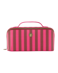 Cyrille Cosmetic Bag Medium Stripe Pink 23.5x11x5x22cm