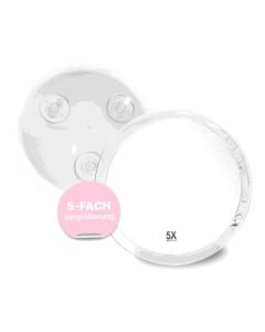 Spiegel mit 3 Saugnäpfen, 5-fach